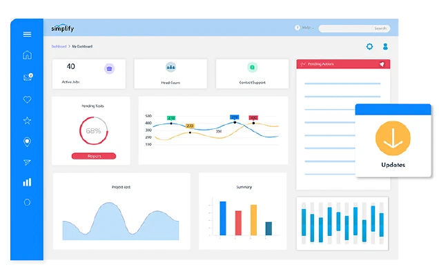 Real-time vendor management system dashboard 